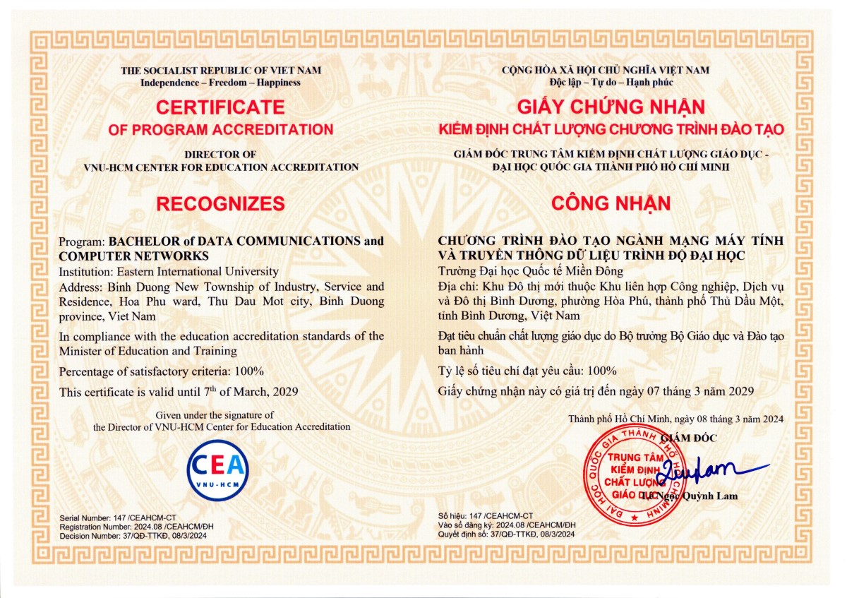 GCN Ngành Mạng MT và TT dữ liệu